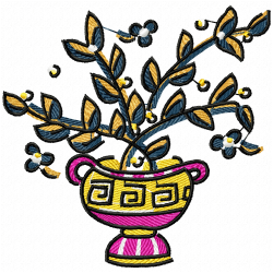 Vase For Flowers Embroidery Design 1 Vase For Flowers Embroidery Design 1